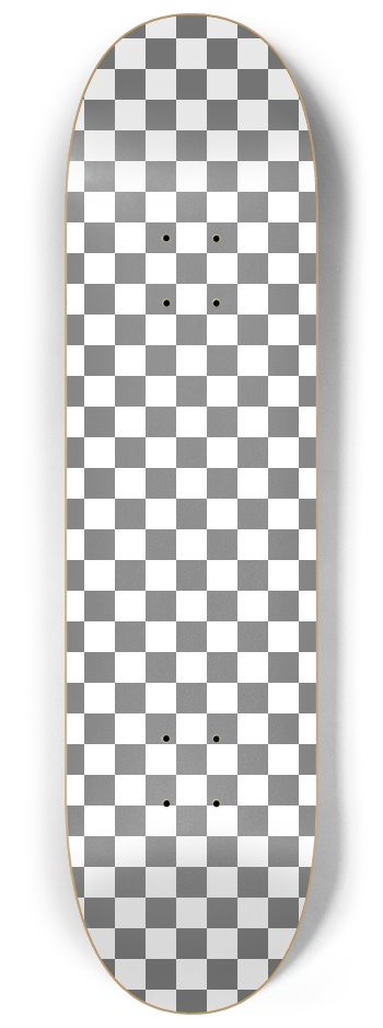 Large Checkerboard (Transparent Squares) 8-1/4 Skateboard Deck