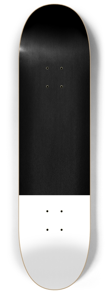 Two Thirds Black  8-1/4 Skateboard Deck