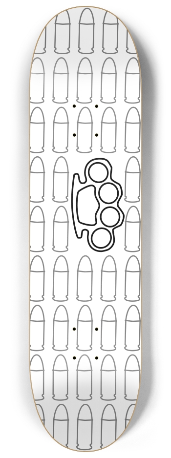 Bullets & Brass Knuckle 8-1/4 Skateboard Deck