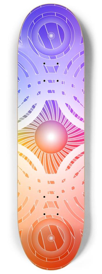 Abstract / Psychedelic Circles 8-1/4 Skateboard Deck