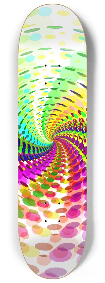 Abstract / Psychedelic Spiral Pattern 8-1/4 Skateboard Deck