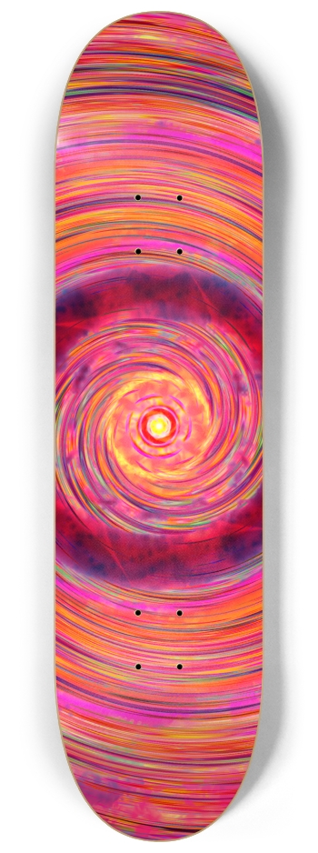 Abstract / Psychedelic Spiral Design 8-1/4 Skateboard Deck