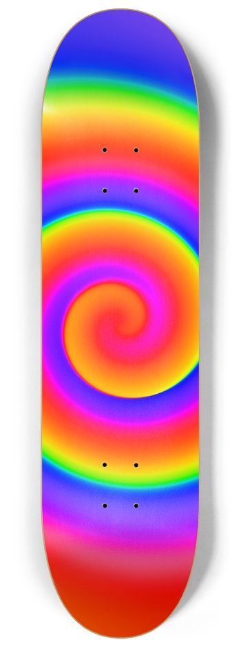 Colorful Spiral 8-1/4 Skateboard Deck