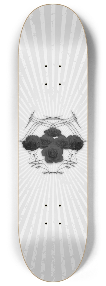 Black Roses & Tribals 8-1/4 Skateboard Deck