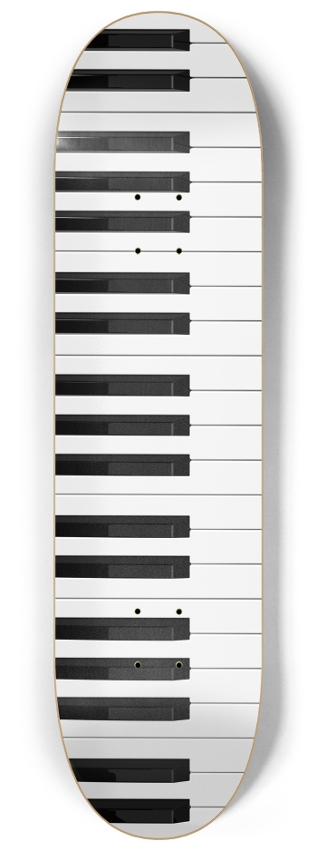 Piano / Keyboard Keys 8-1/4 Skateboard Deck