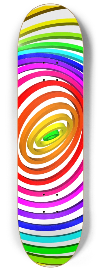 Abstract Concentric Circles 8-1/4 Skateboard Deck