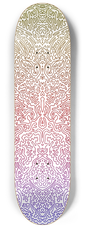 Colored Rorschach 8-1/4 Skateboard Deck