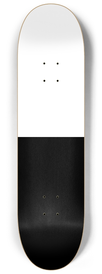 Split half black 8-1/4 Skateboard Deck