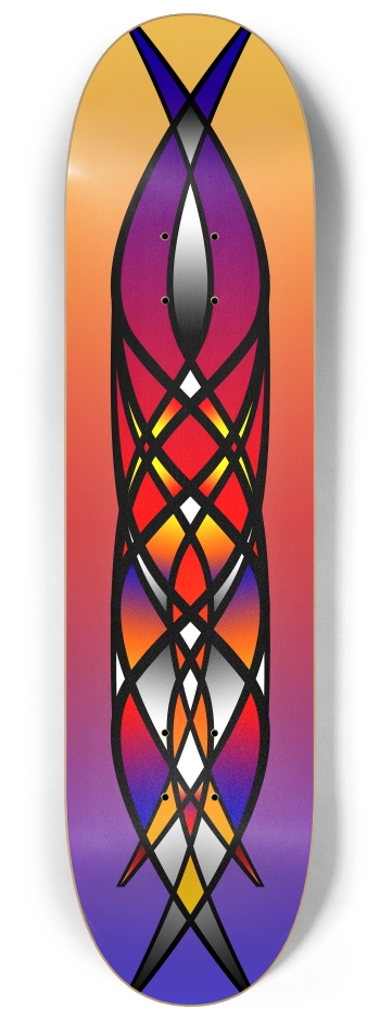 Abstract  8-1/4 Skateboard Deck