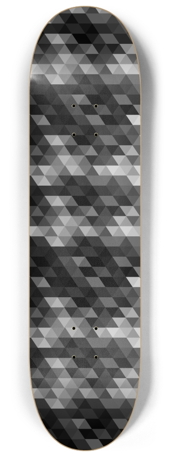 Black and White Triangles 8-1/4 Skateboard Deck