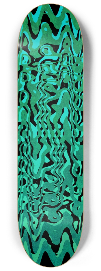 green warped 8-1/4 Skateboard Deck