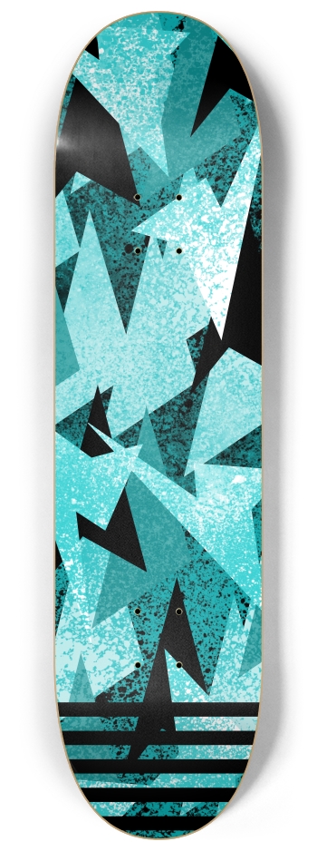 Black and Blue 8-1/4 Skateboard Deck