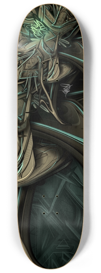 unique design by dino. rhinosaurarts 8-1/4 Skateboard Deck