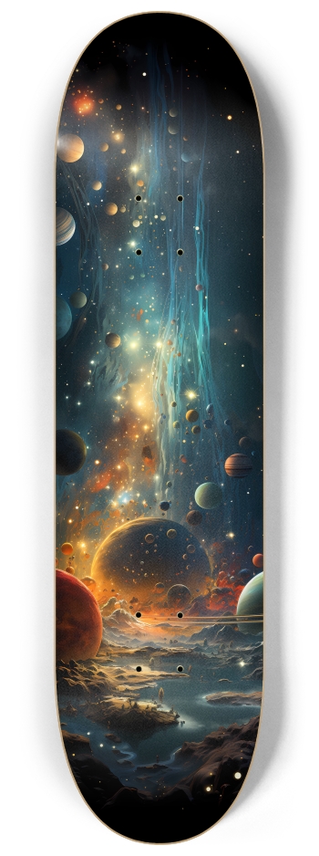 Outer Space Scene 5 8-1/4 Skateboard Deck