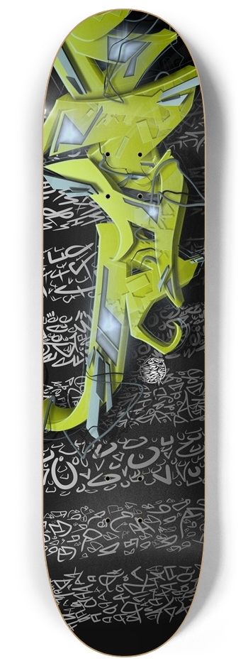 DINO  letter study 8-1/4 Skateboard Deck