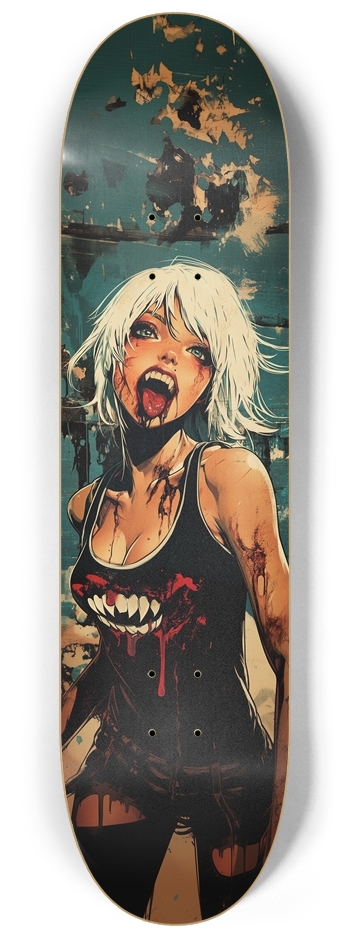 Badass vampire girl 8-1/4 Skateboard Deck