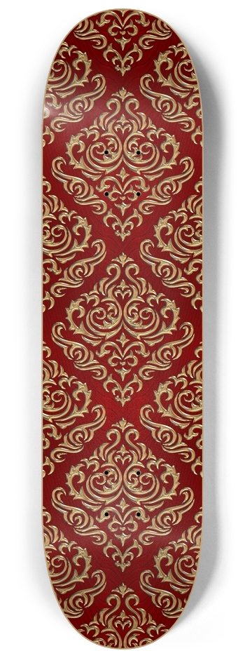 Gold Damask 8-1/4 Skateboard Deck