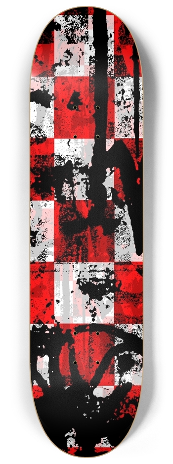 Red Checker Graffiti 8-1/4 Skateboard Deck