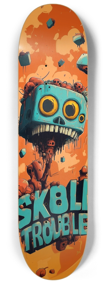 ROBOT SK8LL Trouble Deck 8-1/4 Skateboard Deck