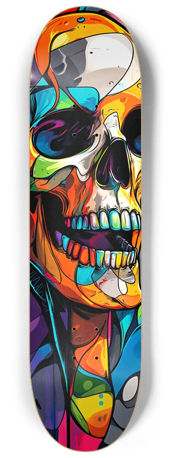 Retrograded Skull 8-1/4 Skateboard Deck